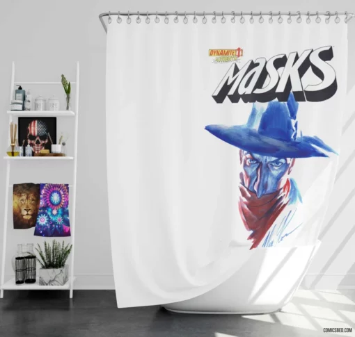 Masks Superhero Team-Up for Justice Comic Shower Curtain