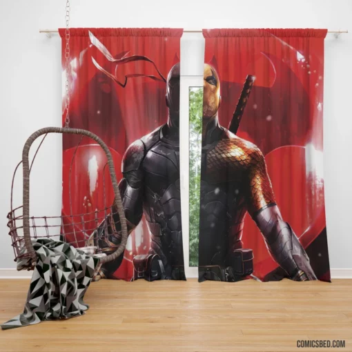 Masterful Deathstroke Art DC Tactical Genius Comic Curtain