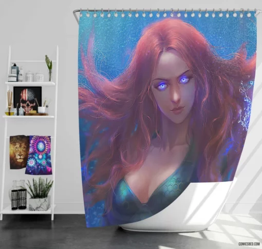 Mera Aqua Queen Chronicles Comic Shower Curtain