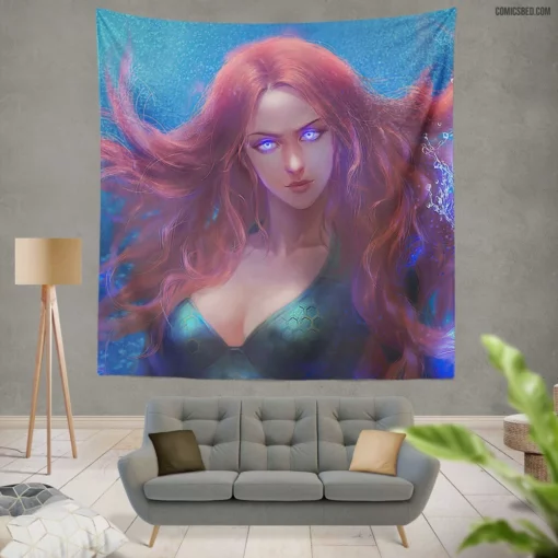 Mera Aqua Queen Chronicles Comic Wall Tapestry