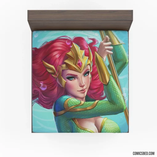 Mera Royal Waves of Power Comic Fitted Sheet 1