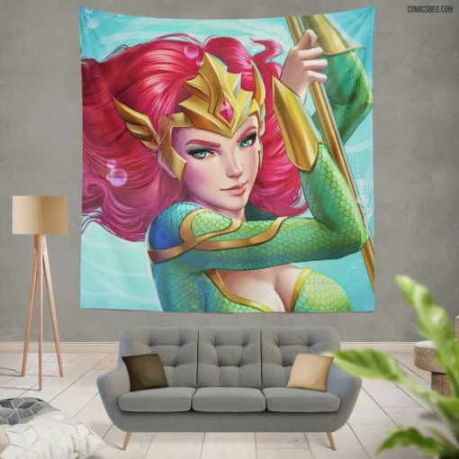 Mera Royal Waves of Power Comic Wall Tapestry