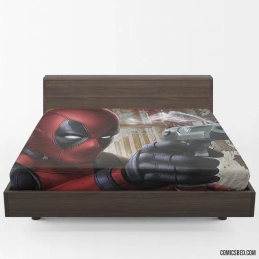 Merc with a Mouth Unleashed Deadpool Comic Fitted Sheet