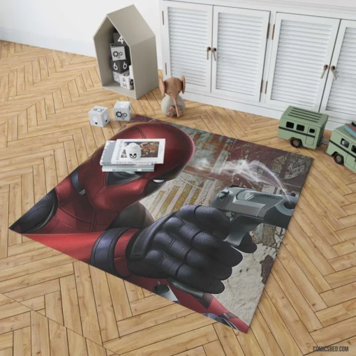 Merc with a Mouth Unleashed Deadpool Comic Rug 1