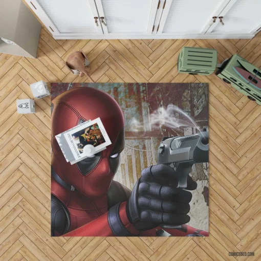 Merc with a Mouth Unleashed Deadpool Comic Rug