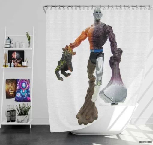 Metamorpho Shifting Adventures Comic Shower Curtain