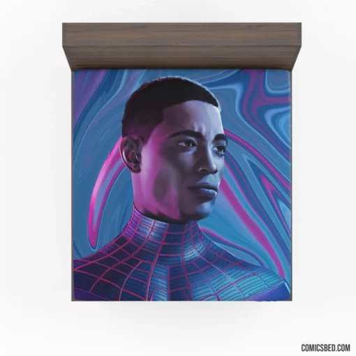Miles Morales Marvel Webbed Hero Comic Fitted Sheet 1
