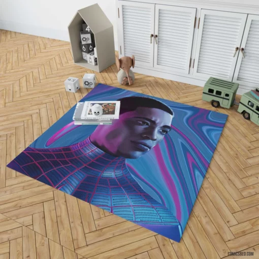 Miles Morales Marvel Webbed Hero Comic Rug 1