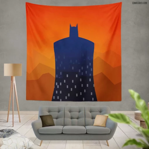 Minimalist Knight Batman Chronicles Comic Wall Tapestry