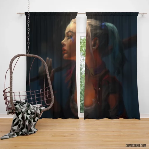 Mischievous Chronicles DC Harley Quinn Comic Curtain