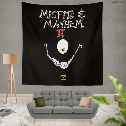 Misfits & Mayhem II Chaos Unleashed Comic Wall Tapestry