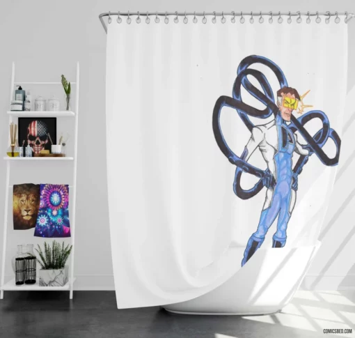 Mister Fantastic Marvel Elastic Leader Comic Shower Curtain