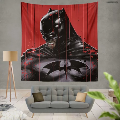 Monochrome Shadows Noir Batman Tales Comic Wall Tapestry