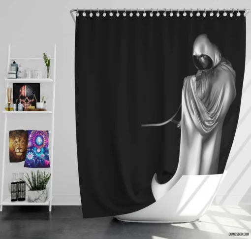 Moon Knight Chronicles Dark Avenger Tale Comic Shower Curtain