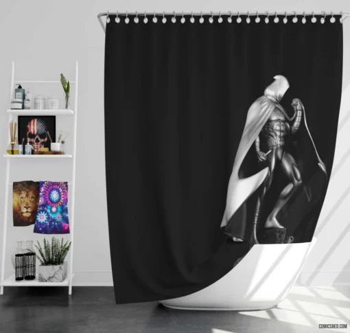 Moon Knight Guardian of Night Secrets Comic Shower Curtain