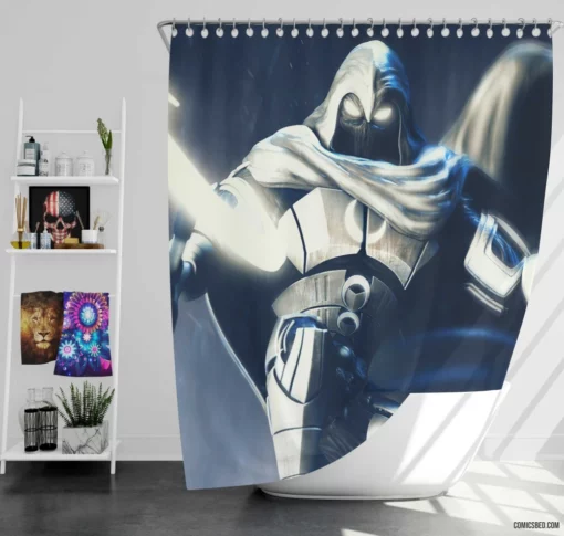 Moon Knight Knightfall Chronicles Comic Shower Curtain