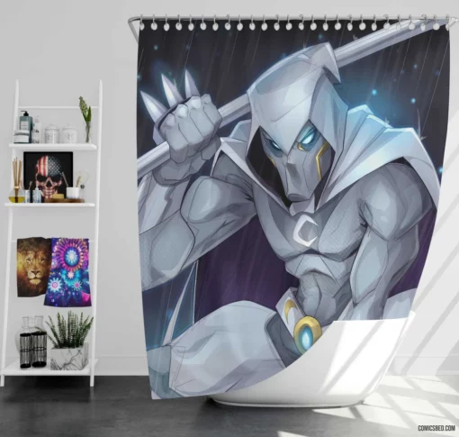 Moon Knight Vengeance of the Night Comic Shower Curtain