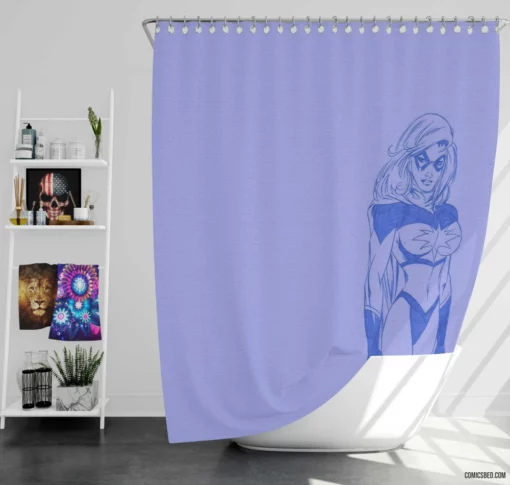 Ms Marvel Inhuman Adventures Comic Shower Curtain