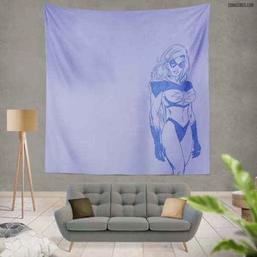 Ms Marvel Inhuman Adventures Comic Wall Tapestry