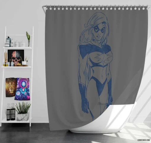 Ms Marvel Inhuman Tales Comic Shower Curtain