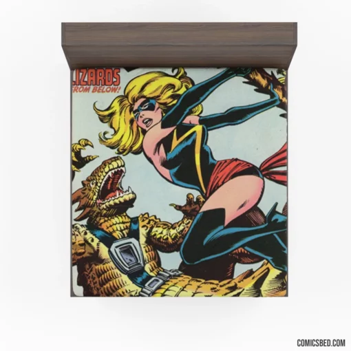 Ms. Marvel Teen Heroine Comic Fitted Sheet 1