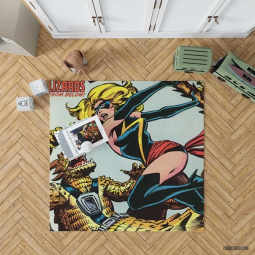 Ms. Marvel Teen Heroine Comic Rug