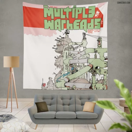 Multiple Warheads Explosive Saga Comic Wall Tapestry