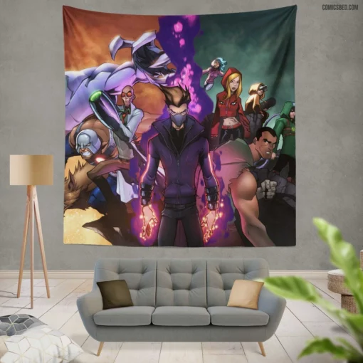 Mutant Chasers Supernatural Quest Comic Wall Tapestry