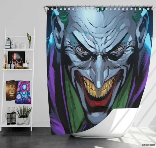 Mysterious Joker DC Emotions Unleashed Comic Shower Curtain