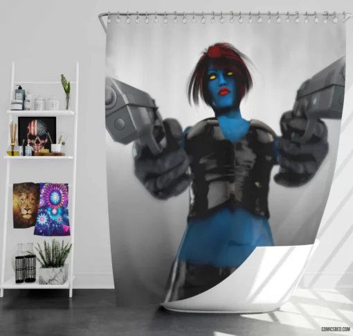 Mystique Marvel Enigmatic Mutant Comic Shower Curtain