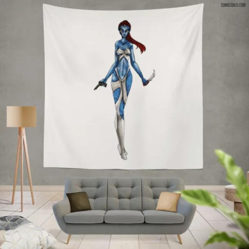 Mystique Shapeshifting Enigma Comic Wall Tapestry