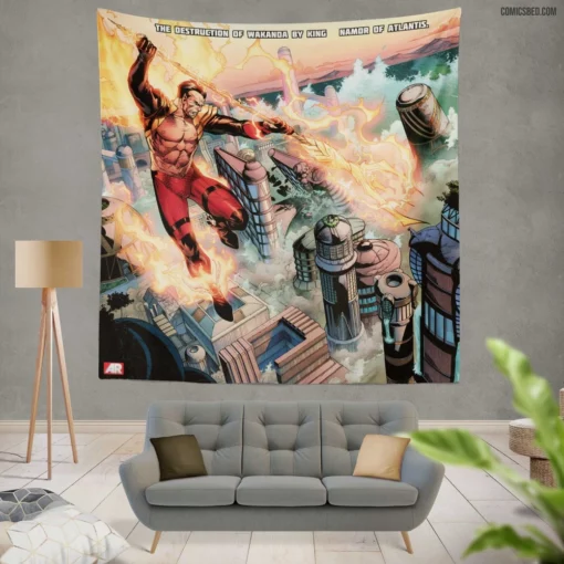 Namor The Sub-Mariner Phoenix Five Comic Wall Tapestry