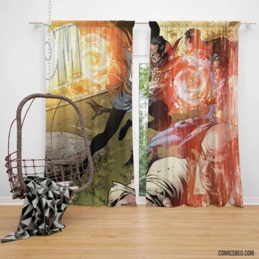 New Avengers Illuminati Doctor Strange Professor X X-Men Comic Curtain