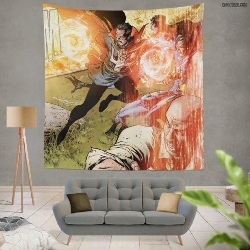 New Avengers Illuminati Doctor Strange Professor X X-Men Comic Wall Tapestry