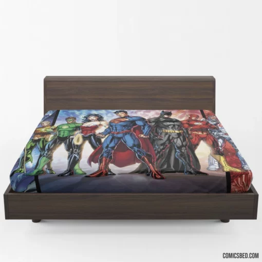 New Justice League Iconic Team Comic Fitted Sheet