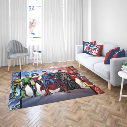 New Justice League Iconic Team Comic Rug 2