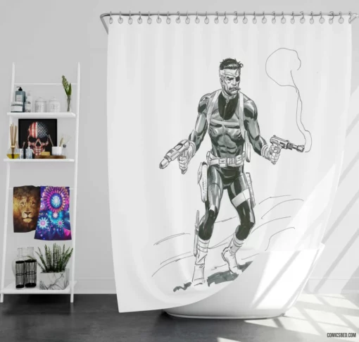 Nick Fury S.H.I.E.L.D. Leader Comic Shower Curtain