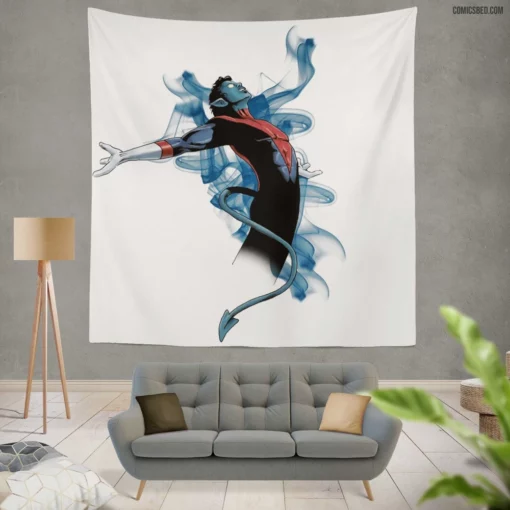 Nightcrawler Teleporting Hero Comic Wall Tapestry