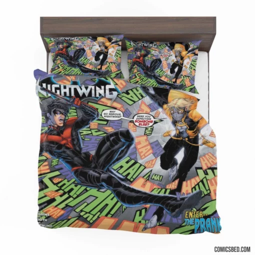 Nightwing Chronicles Blüdhaven Watcher Comic Bedding Set 1