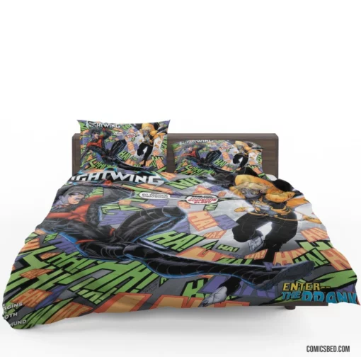 Nightwing Chronicles Blüdhaven Watcher Comic Bedding Set