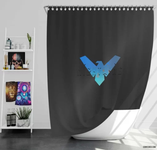 Nightwing Chronicles Night Guardian Comic Shower Curtain