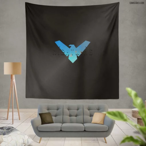 Nightwing Chronicles Night Guardian Comic Wall Tapestry