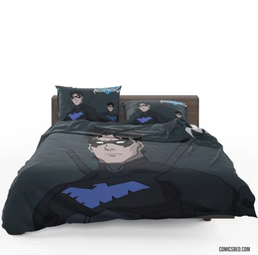 Nightwing DC Agile Night Guardian Comic Bedding Set