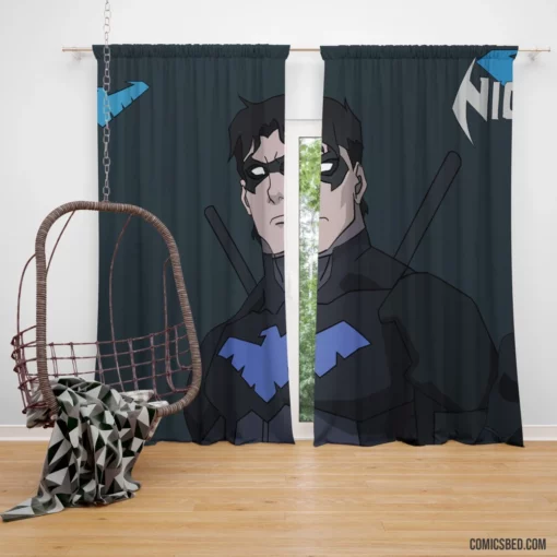 Nightwing DC Agile Night Guardian Comic Curtain