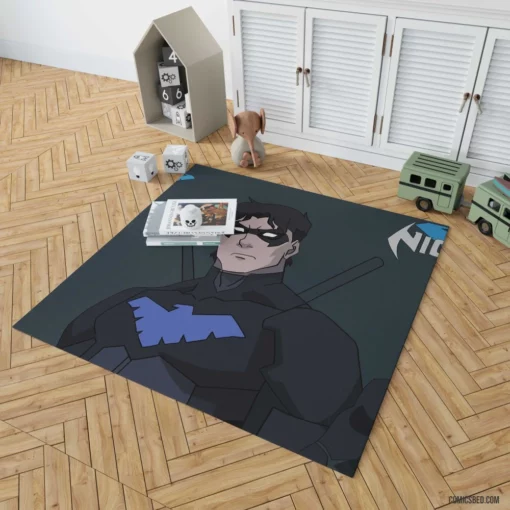 Nightwing DC Agile Night Guardian Comic Rug 1