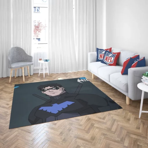 Nightwing DC Agile Night Guardian Comic Rug 2