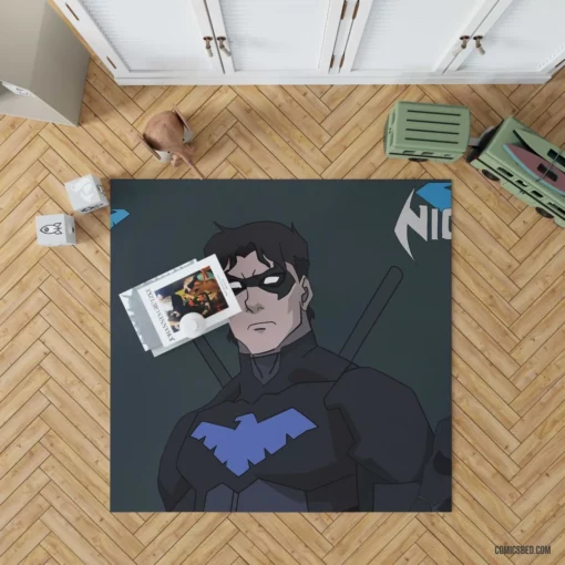 Nightwing DC Agile Night Guardian Comic Rug