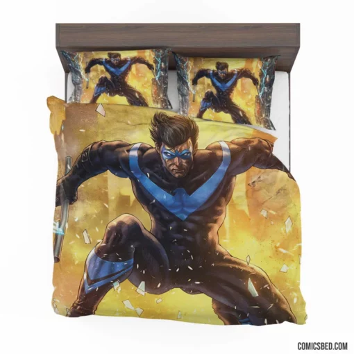 Nightwing DC Agile Nighttime Hero Comic Bedding Set 1