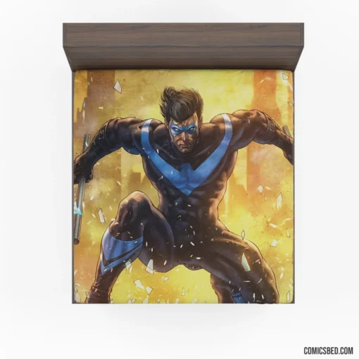 Nightwing DC Agile Nighttime Hero Comic Fitted Sheet 1