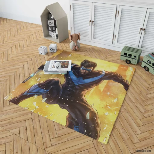 Nightwing DC Agile Nighttime Hero Comic Rug 1